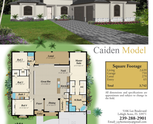 The Caiden Home Brochure, a Model Home by Cay Homes, Inc.